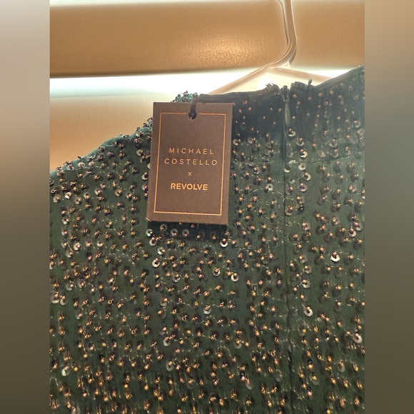 Michael Costello x REVOLVE Mr. Gibson Mini Dress in Hunter Green - Picture 5 of 6